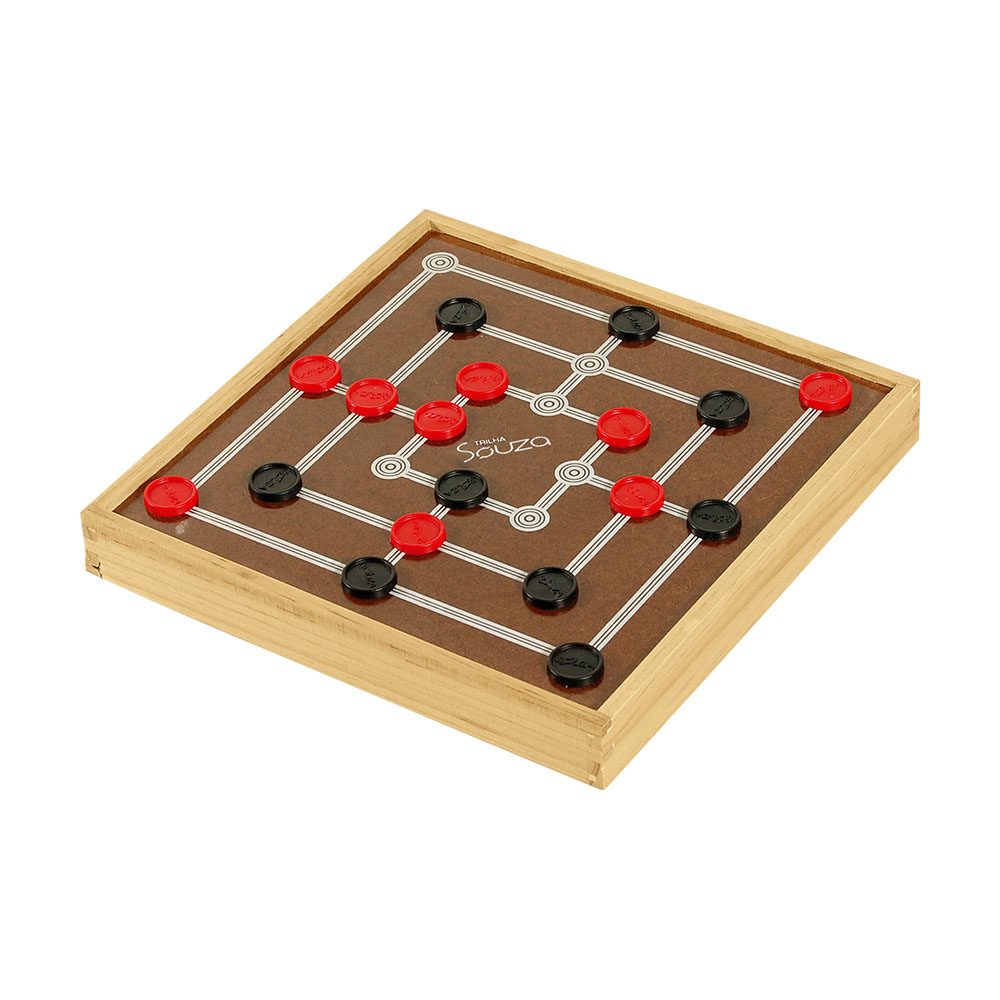 Jogo De Damas e Trilha Mdf 21 Cm Maninho - Femapel